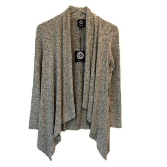NWT Bobeau | Gray Fleck Open Waterfall Knit Cardigan Size XS - Picture 1 of 6